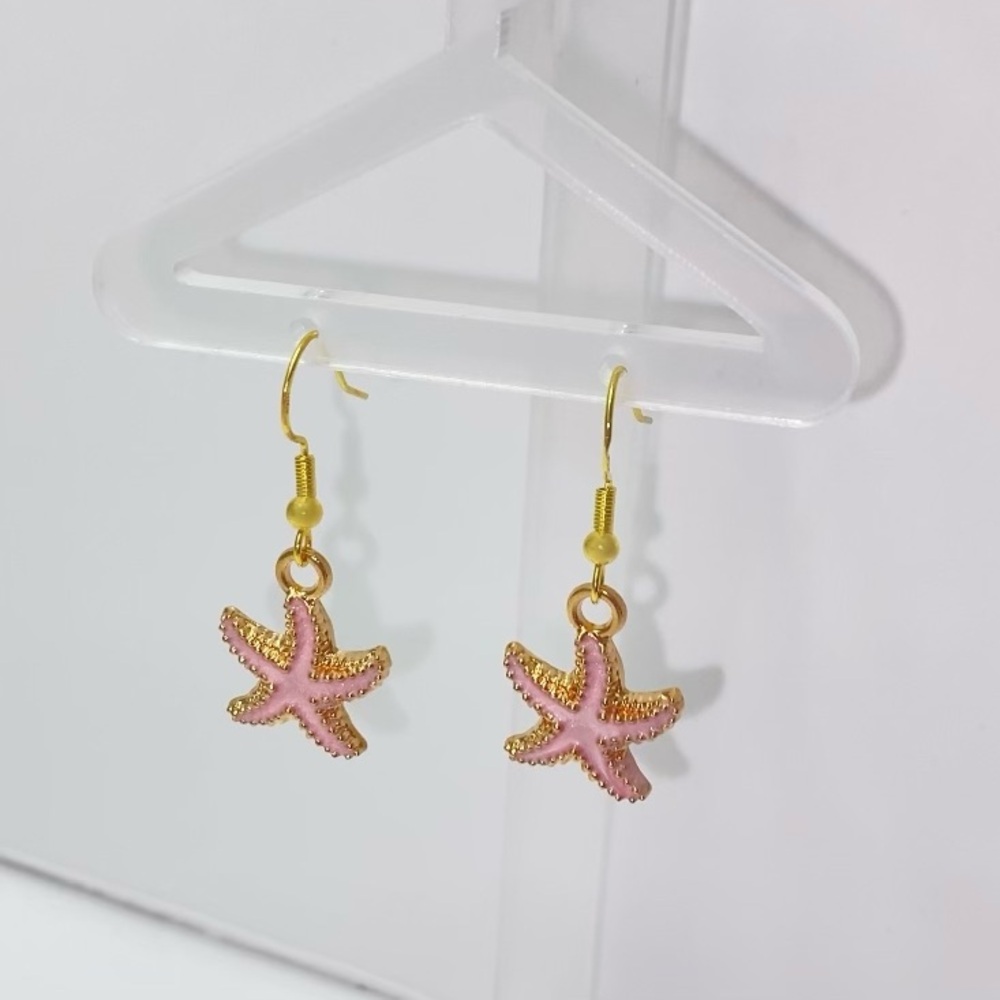 Pink Starfish Earrings